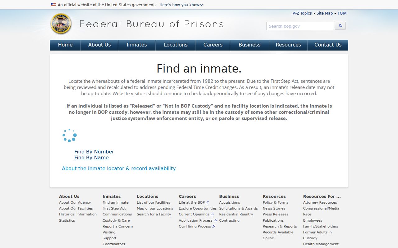 Roxbury residents directory Federal Bureau of Prisons inmate locator