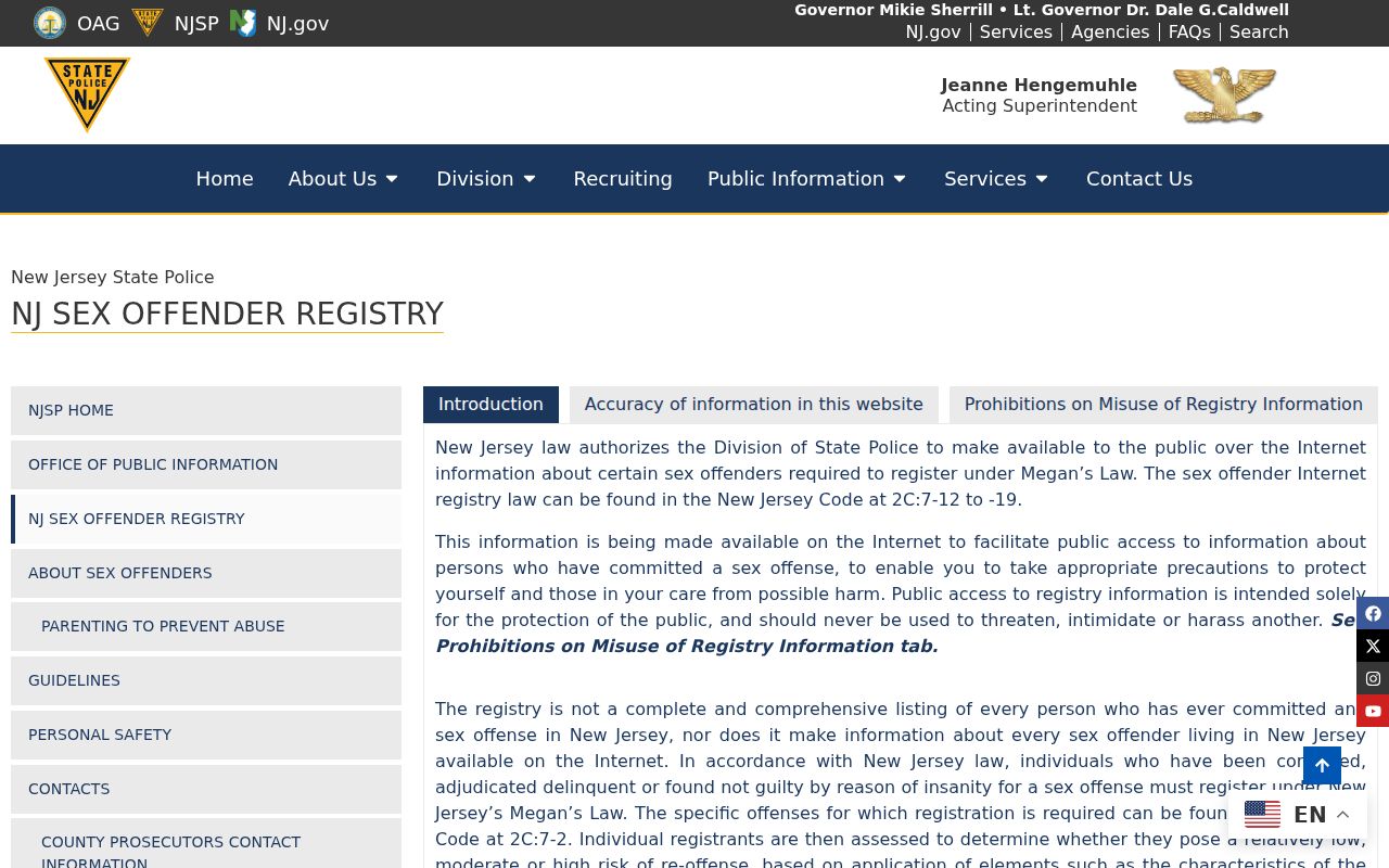 Roxbury residents directory New Jersey sex offender registry