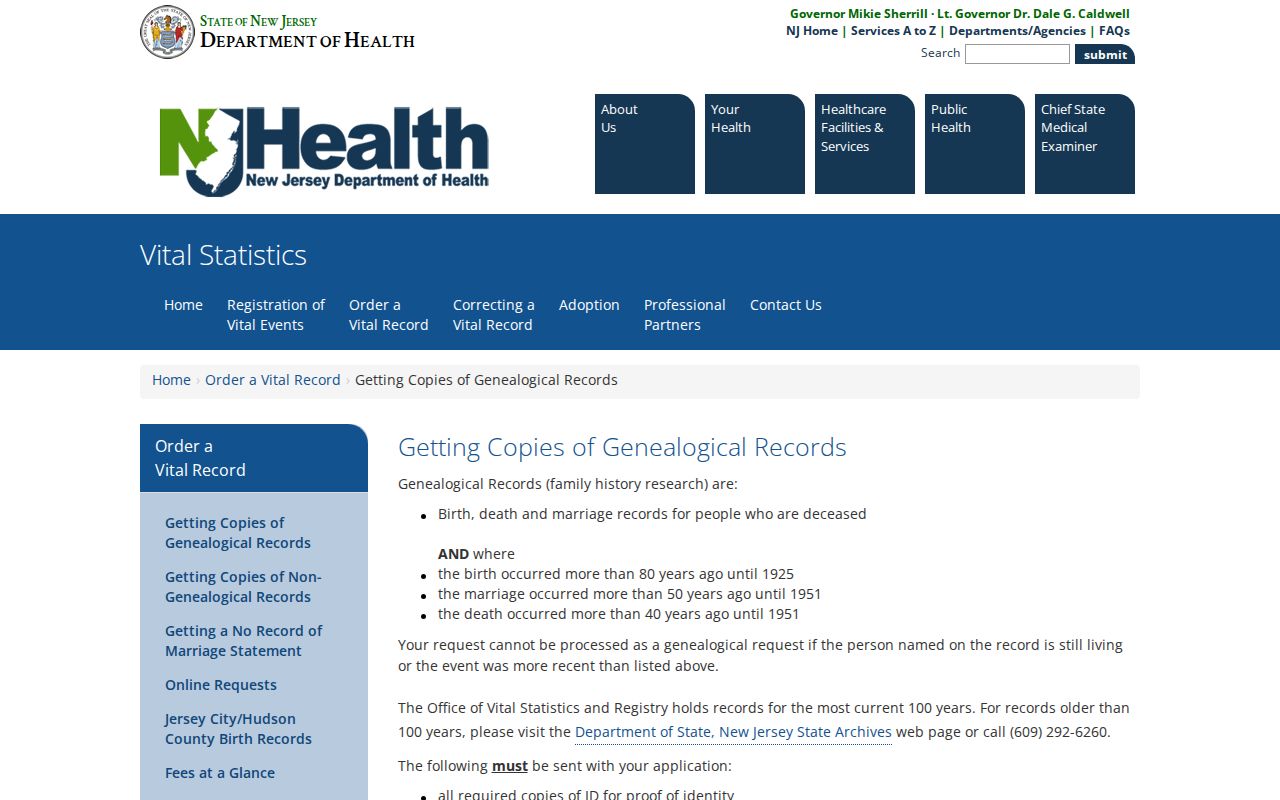 Roxbury resident lookup through New Jersey vital genealogy records