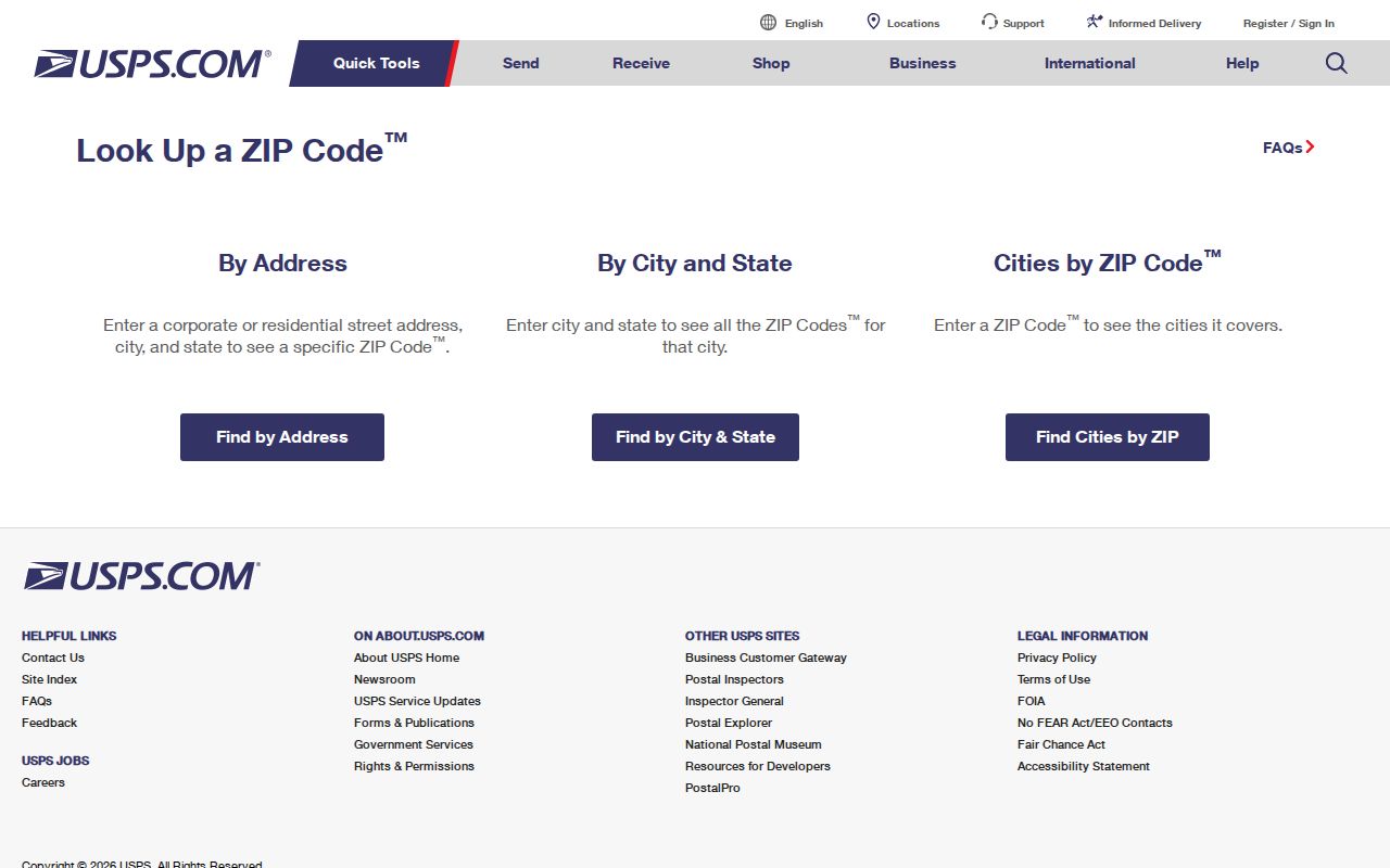 Roxbury ZIP code directory USPS ZIP lookup form